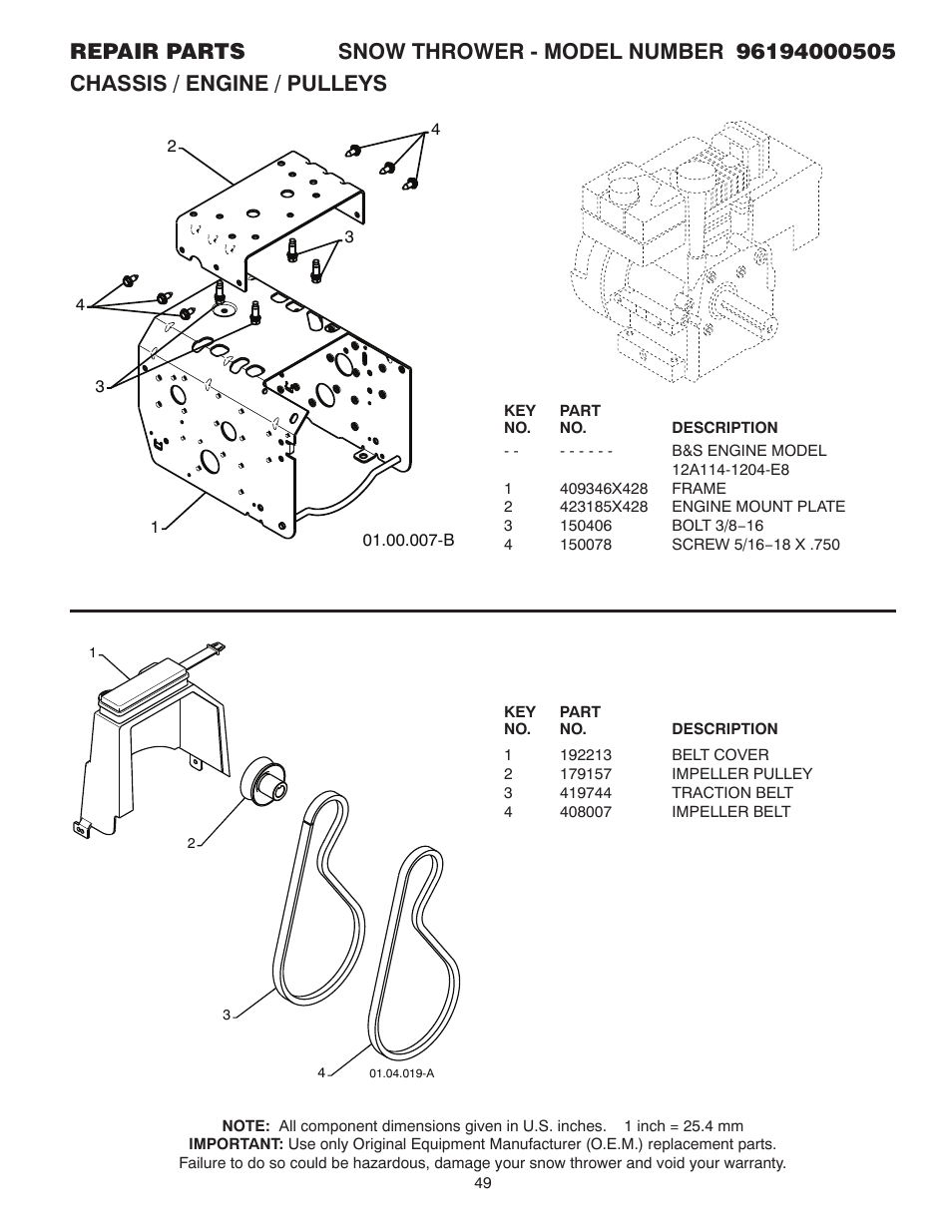 Poulan 96194000505 User Manual | Page 49 / 56