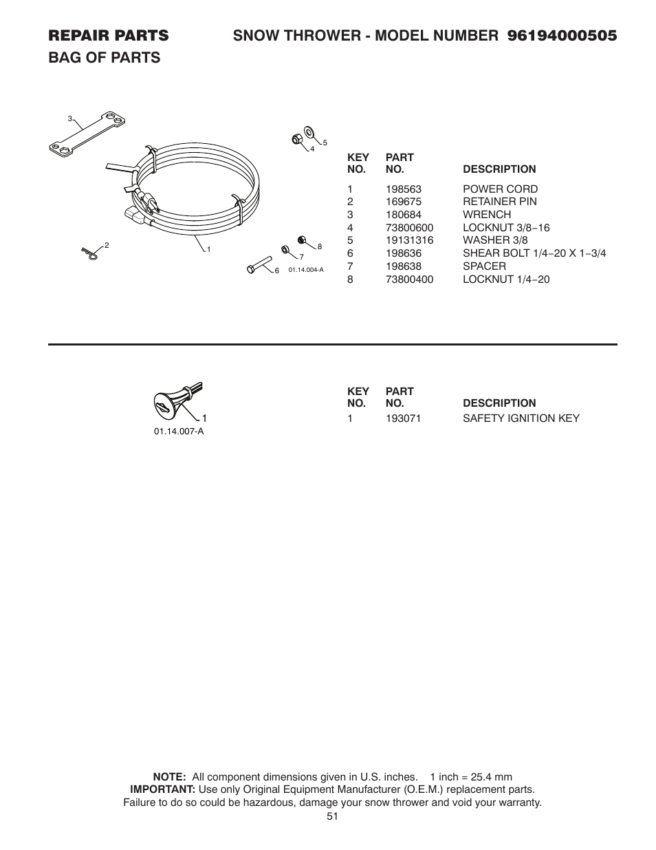 Poulan 96194000505 User Manual | Page 51 / 56