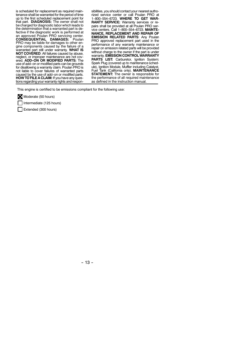Poulan 545137220 User Manual | Page 13 / 13