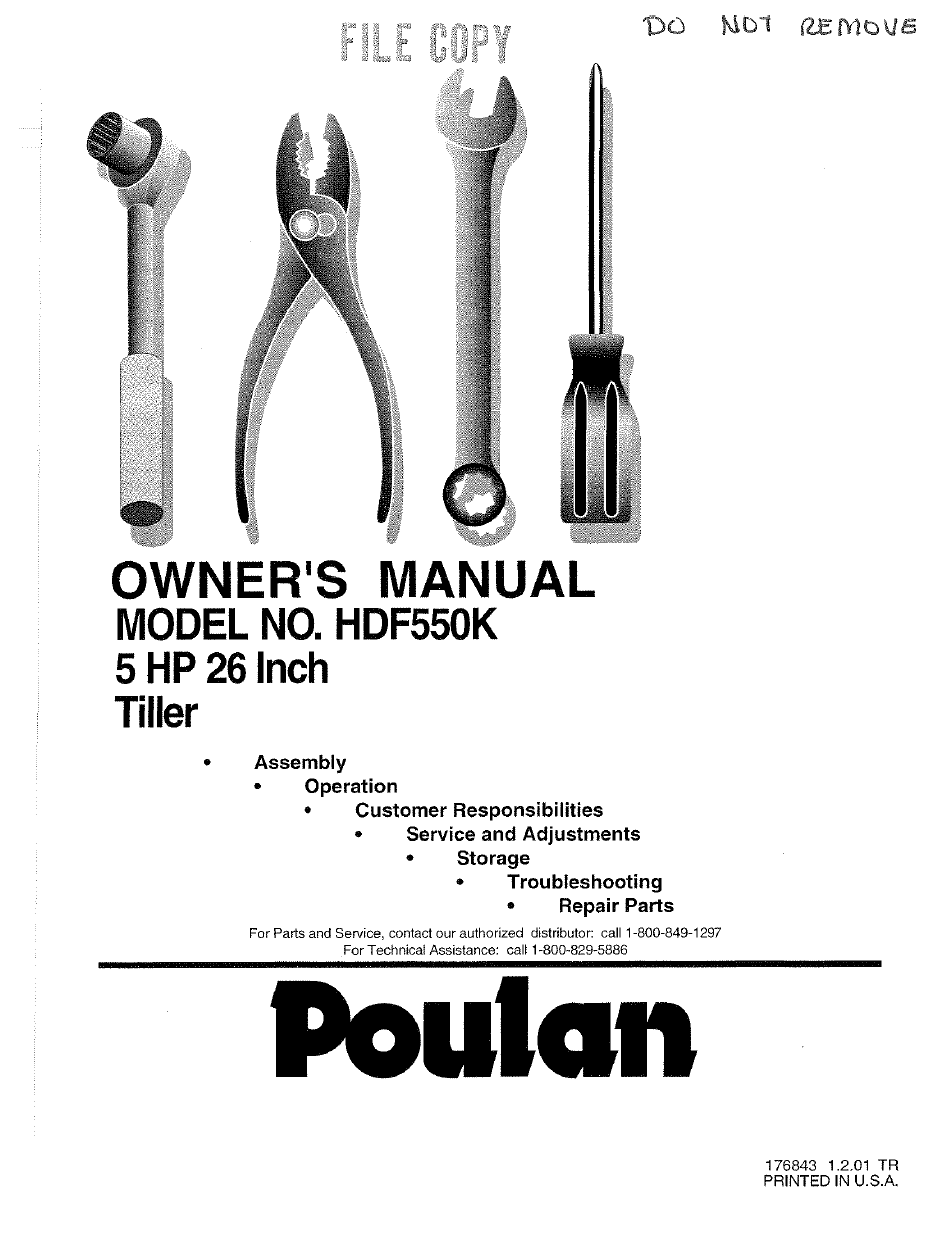 Poulan HDF550K User Manual | 24 pages