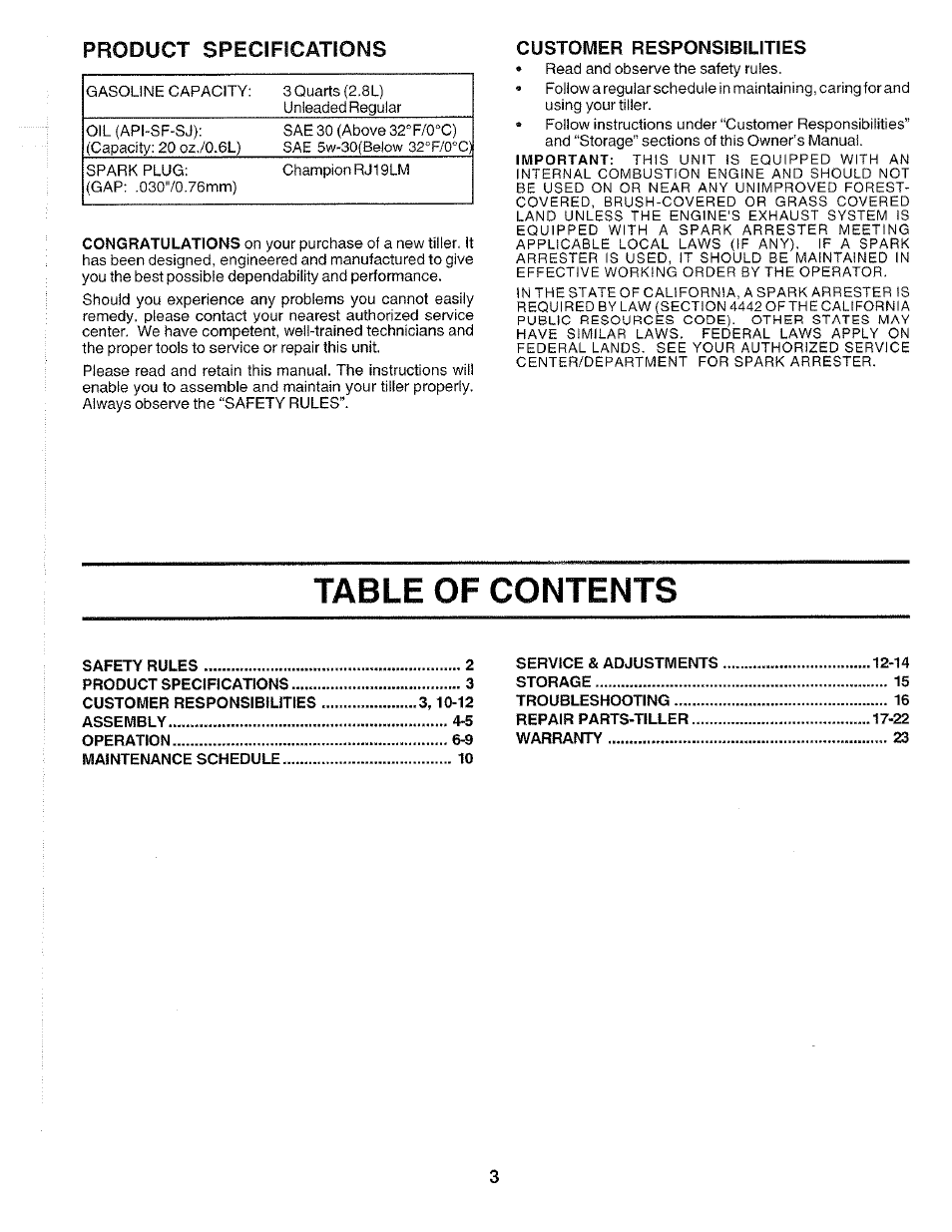 Poulan HDF550K User Manual | Page 3 / 24