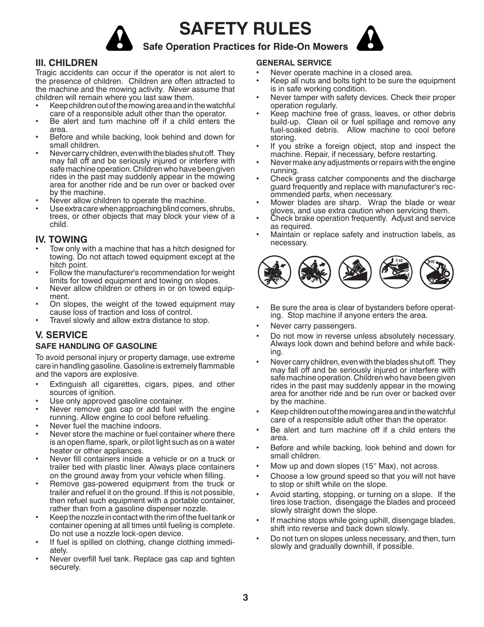 Safety rules | Poulan Pro PP18542 User Manual | Page 3 / 32