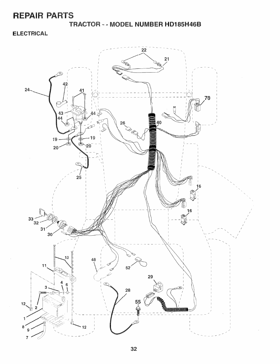 Repair parts | Poulan 159759 User Manual | Page 32 / 52