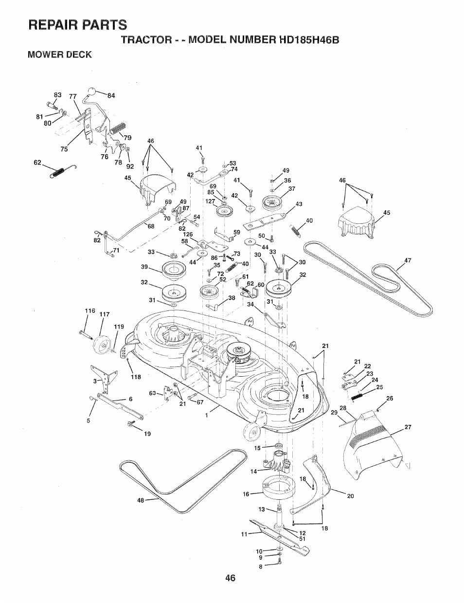 Repair parts | Poulan 159759 User Manual | Page 46 / 52