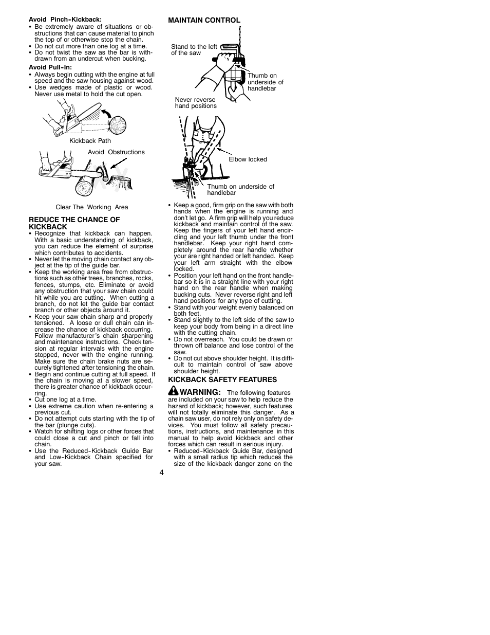 Poulan 530088740 User Manual | Page 4 / 17