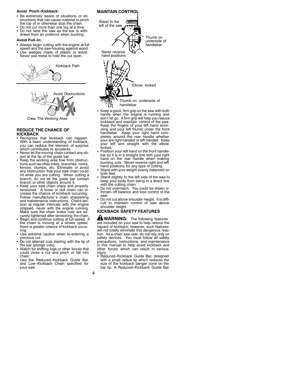 Poulan 2050 LE User Manual | Page 4 / 17