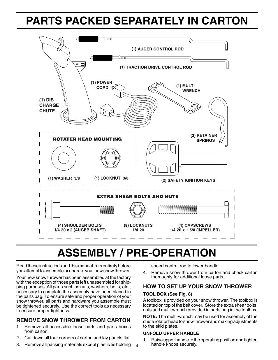 Poulan 199434 User Manual | Page 4 / 20