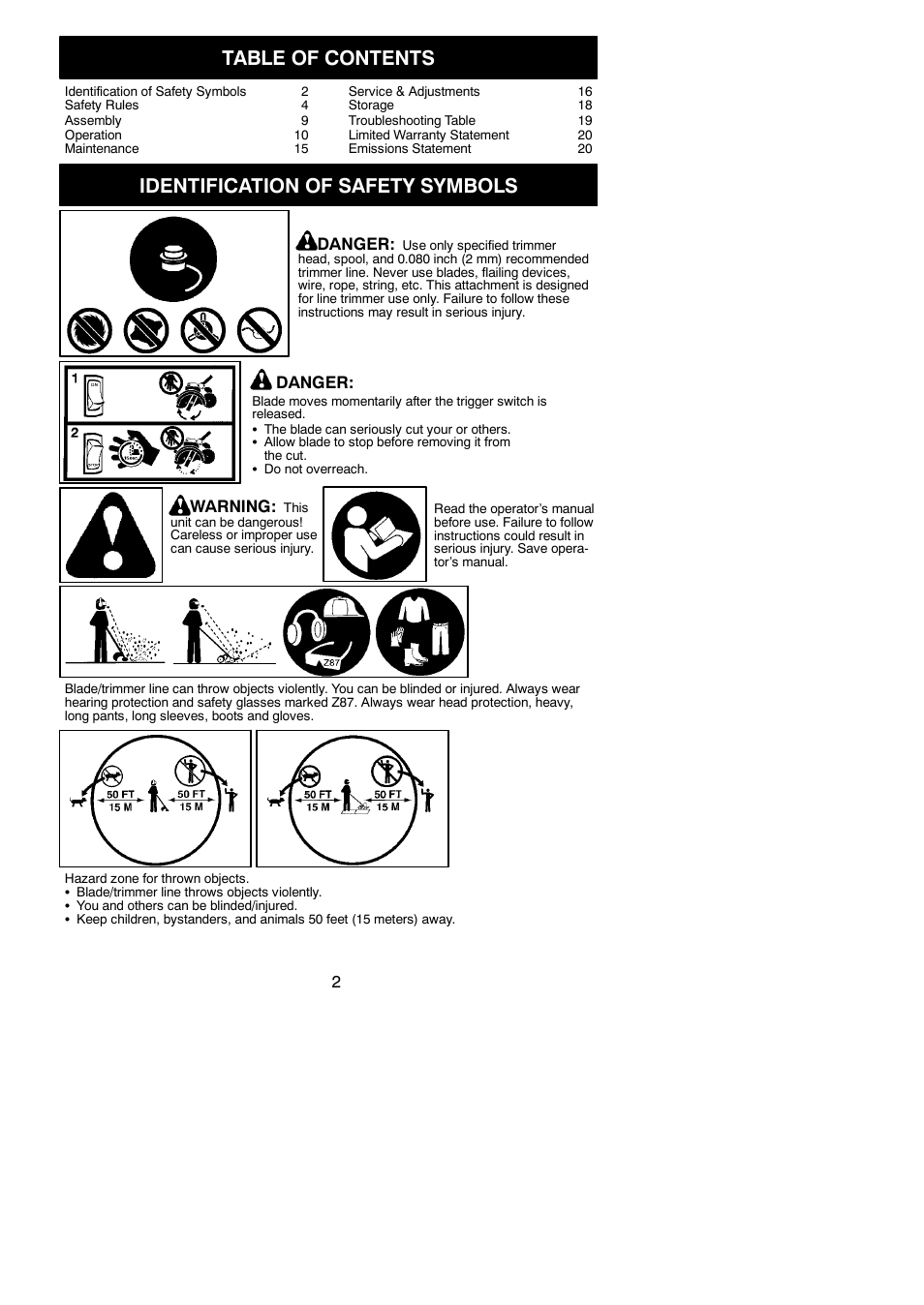 Poulan Pro PP25E User Manual | Page 2 / 21