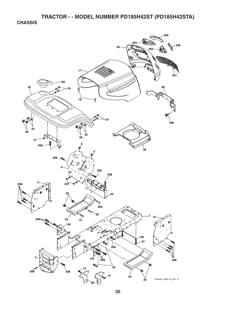 Chassis | Poulan 188774 User Manual | Page 30 / 44