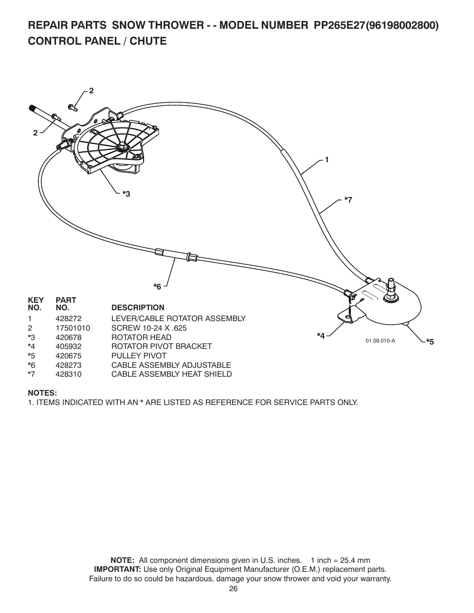 Poulan Pro PP265E27 SNOW THROWER User Manual | Page 26 / 44