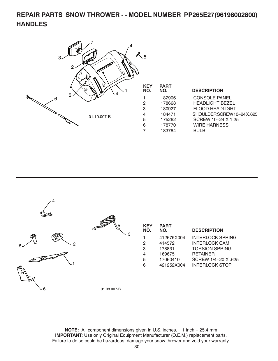 Poulan Pro PP265E27 SNOW THROWER User Manual | Page 30 / 44