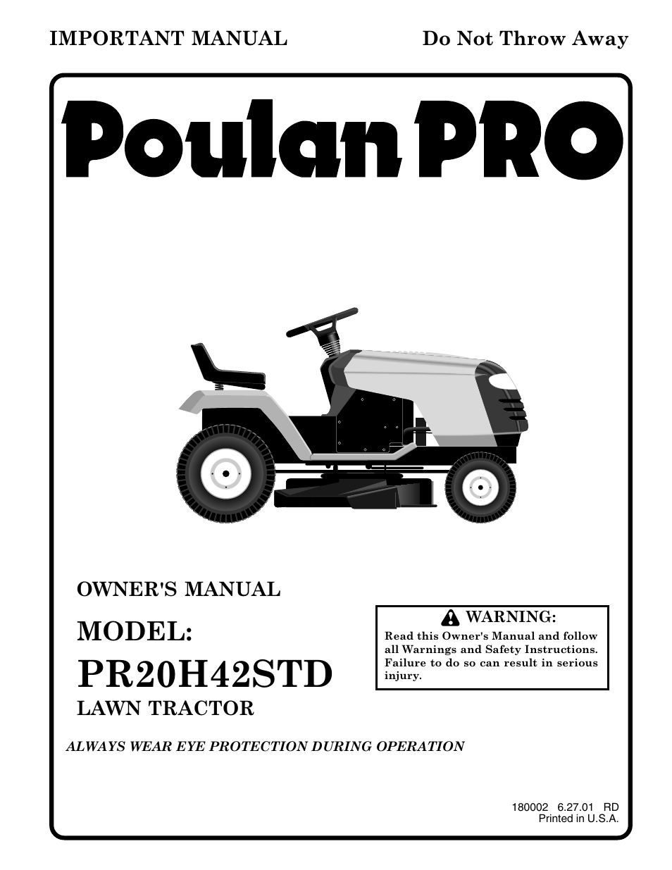 Poulan 180002 User Manual | 48 pages