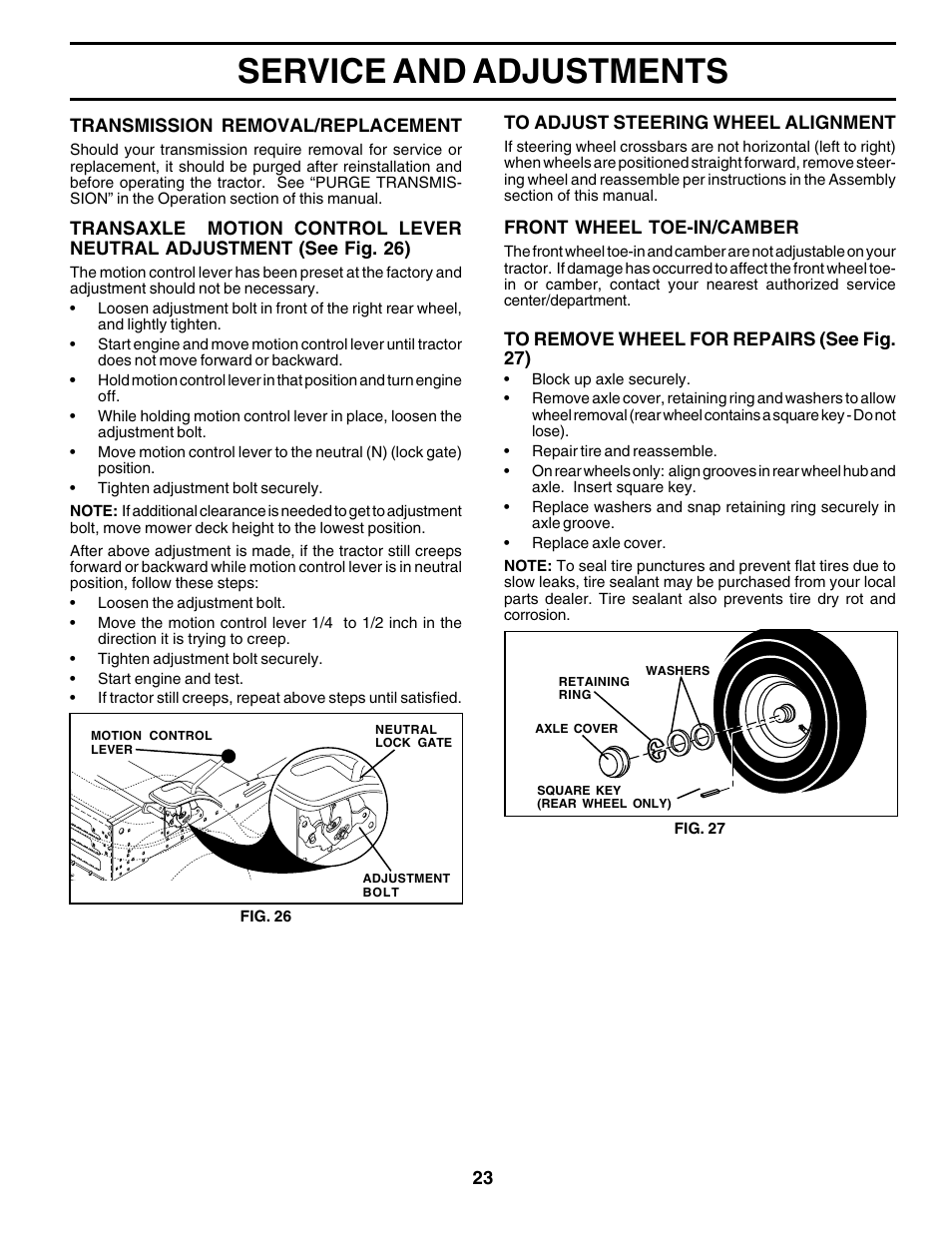 Service and adjustments | Poulan 180002 User Manual | Page 23 / 48