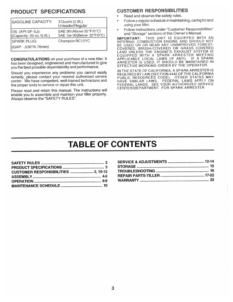 Poulan HDF550L User Manual | Page 3 / 24