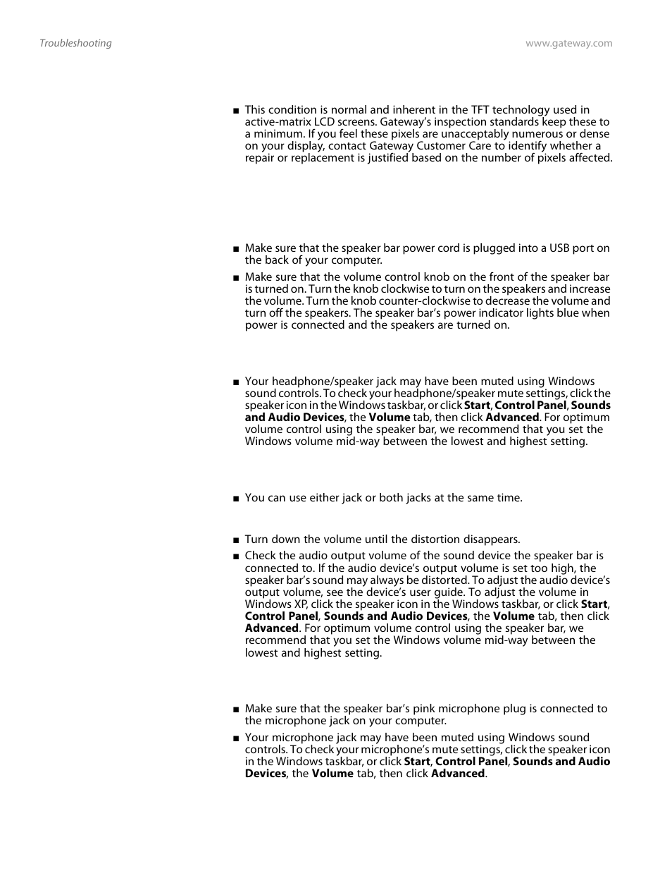 Speaker bar does not work | Preference Audio FPD1975W User Manual | Page 28 / 38