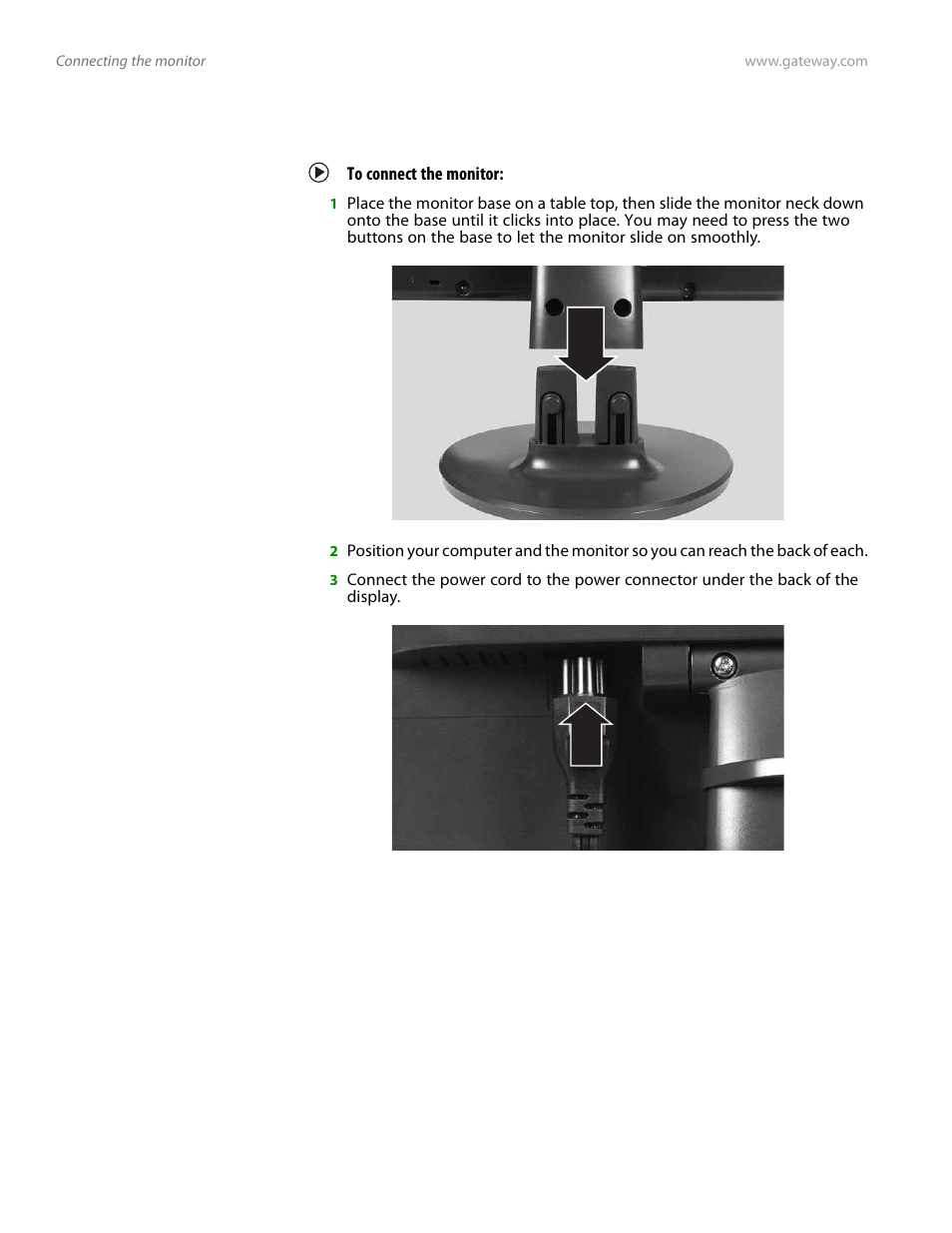 Connecting the monitor, To connect the monitor | Preference Audio FPD1975W User Manual | Page 6 / 38