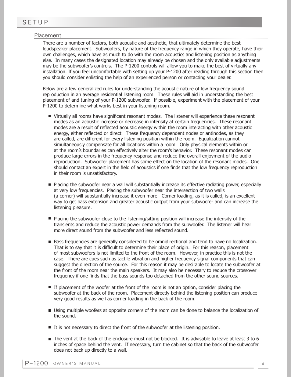 P-1200 | Preference Audio P-1200 User Manual | Page 8 / 12