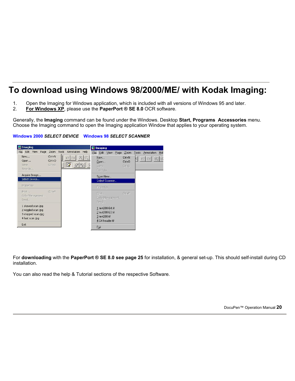 Planon System Solutions DocuPort Series DocuPen User Manual | Page 20 / 48