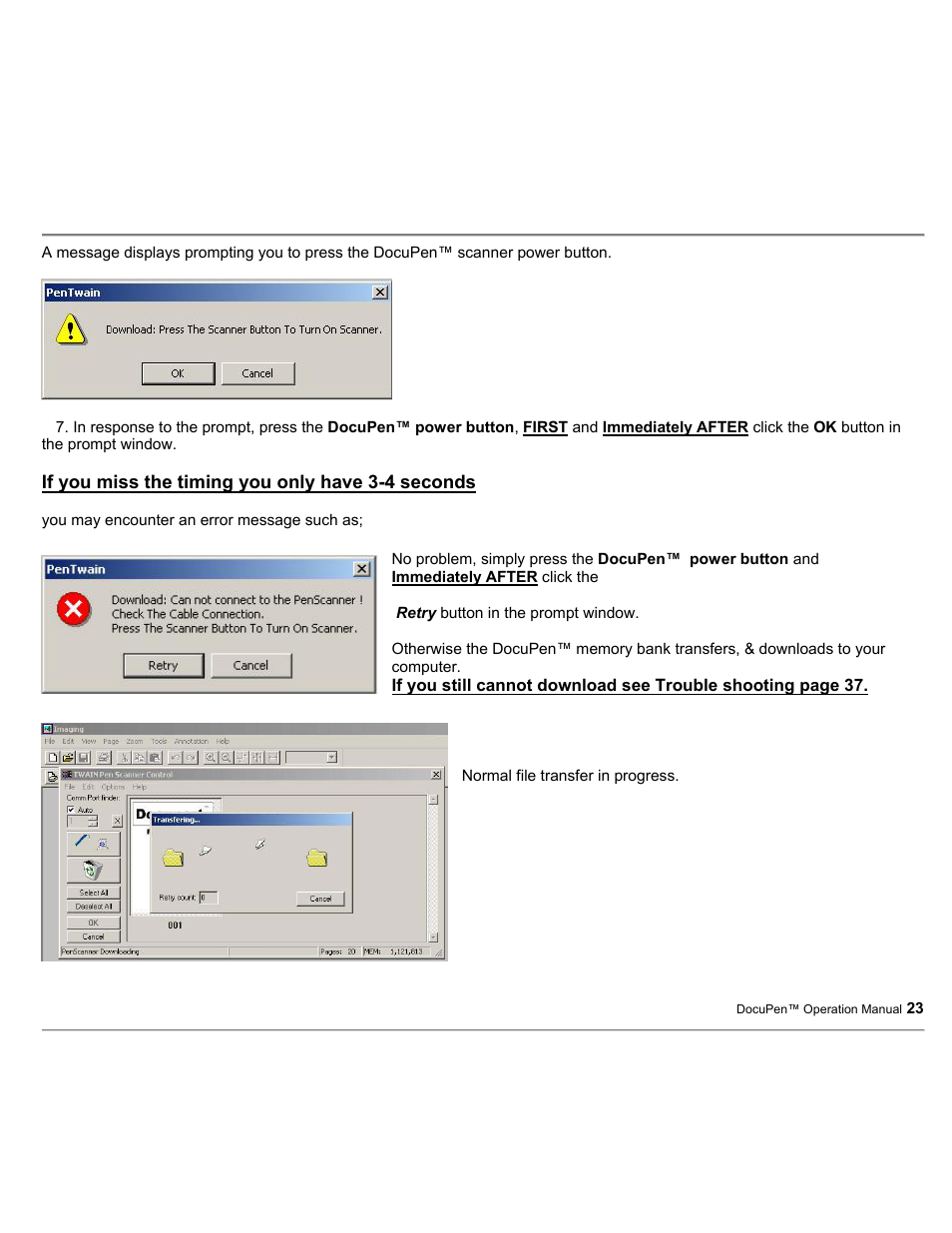 Planon System Solutions DocuPort Series DocuPen User Manual | Page 23 / 48
