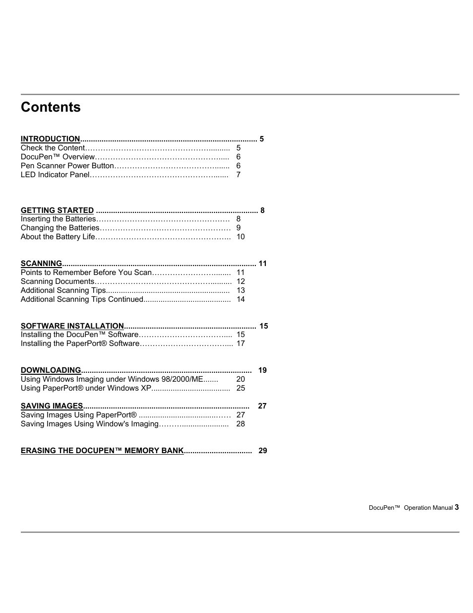 Planon System Solutions DocuPort Series DocuPen User Manual | Page 3 / 48