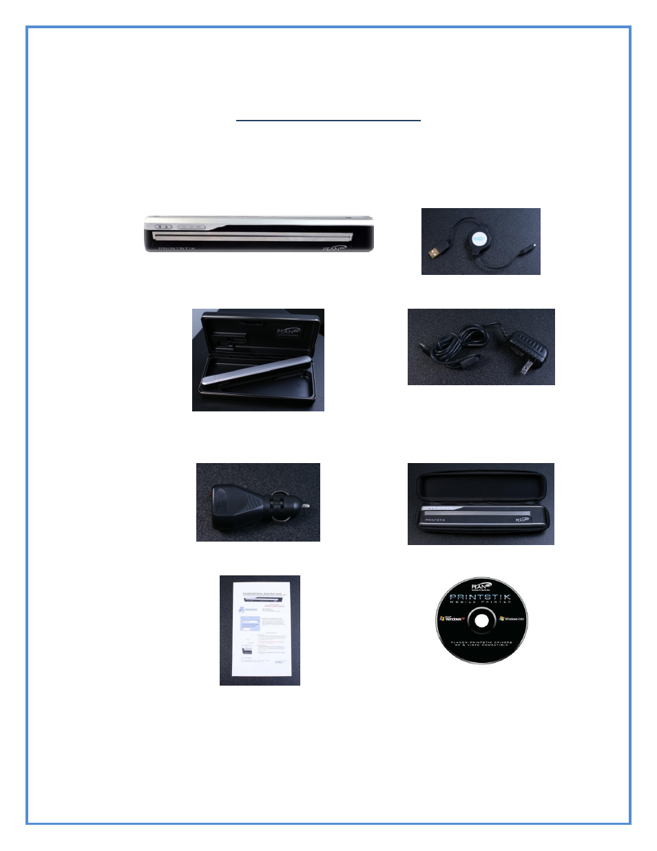 Printstik contents | Planon System Solutions PRINTSTIK 900 series User Manual | Page 6 / 42