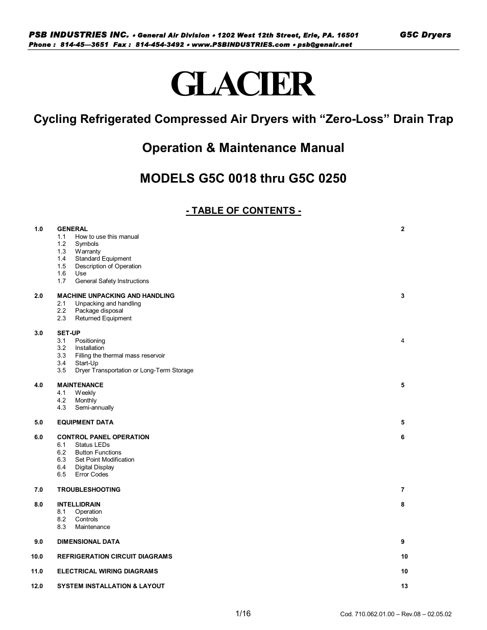 PSB Speakers GLACIER G5C 0018 User Manual | 18 pages