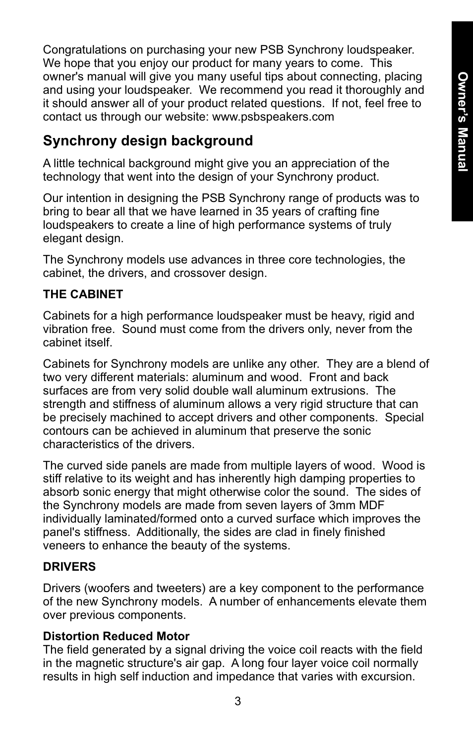 PSB Speakers 6919217 User Manual | Page 3 / 27
