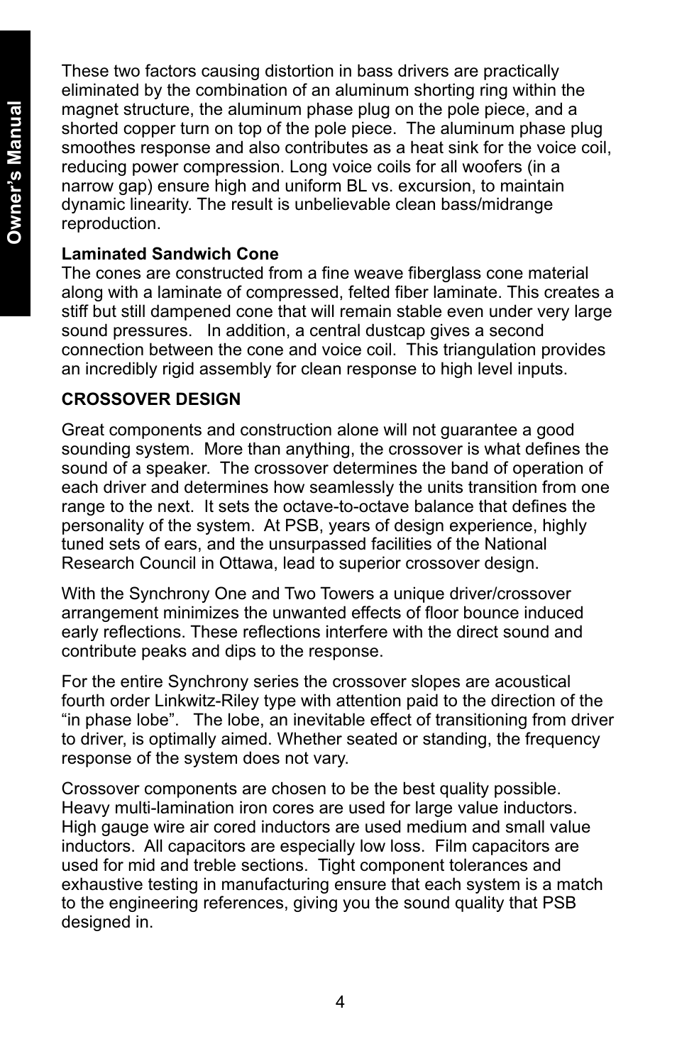 PSB Speakers 6919217 User Manual | Page 4 / 27