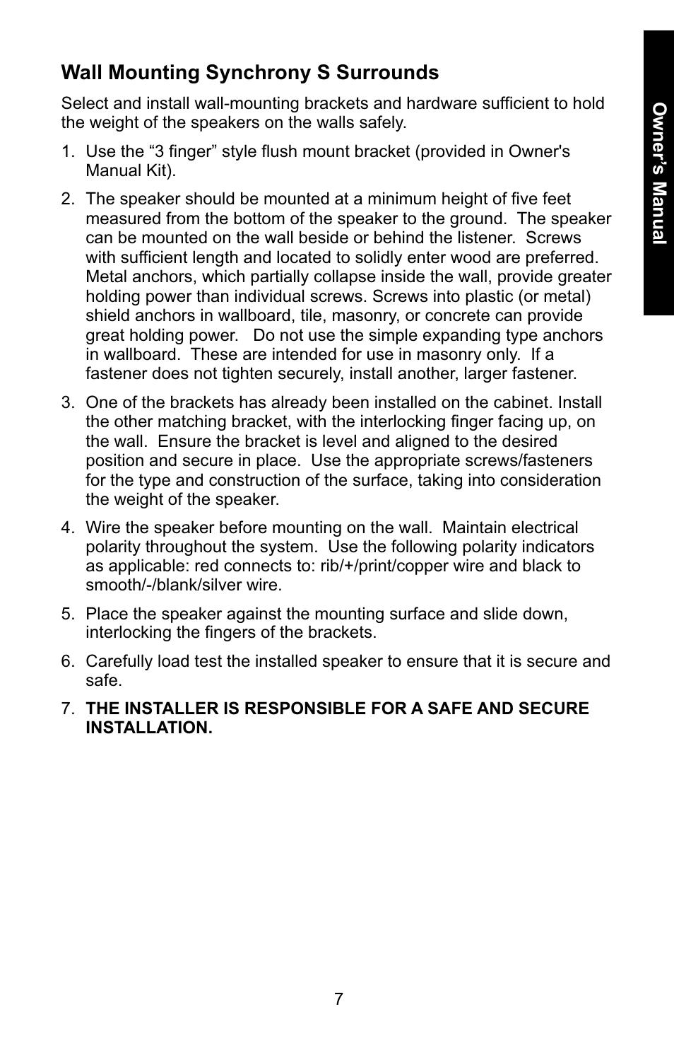 PSB Speakers 6919217 User Manual | Page 7 / 27