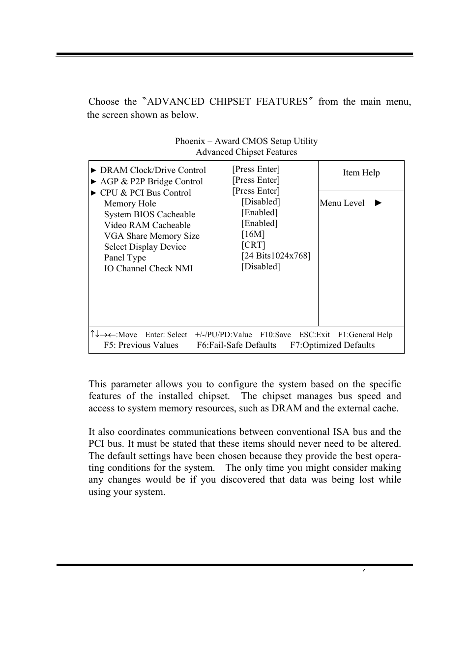 5. advanced chipset features | PSB Speakers PSB-1688LF M1 User Manual | Page 59 / 90