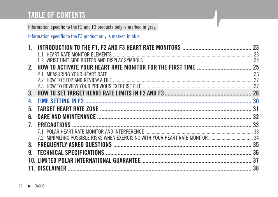 POLAR F1 User Manual | Page 3 / 19