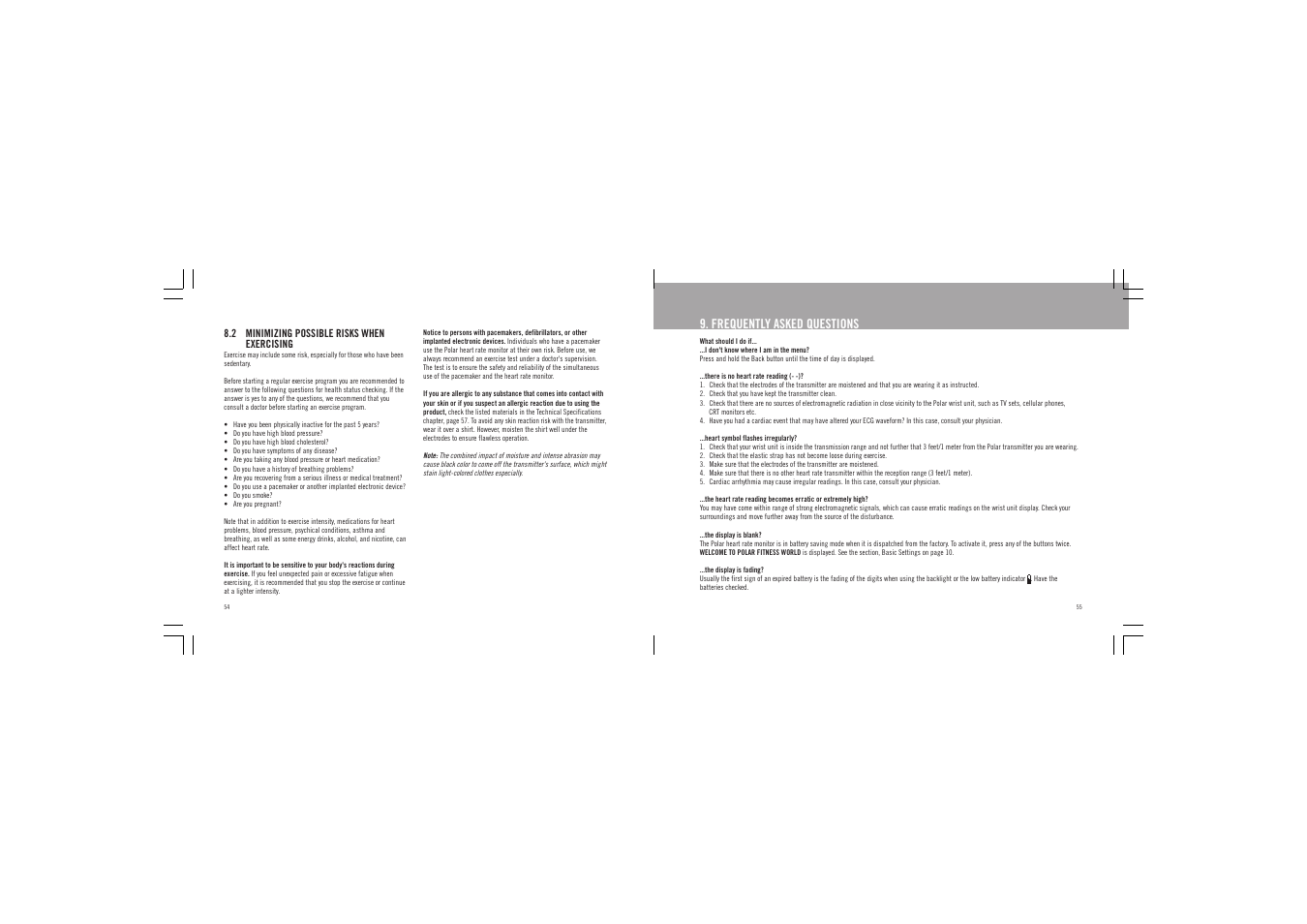 Frequently asked questions | POLAR F6 User Manual | Page 28 / 31