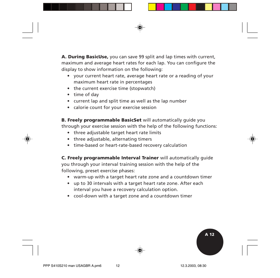 POLAR S410 User Manual | Page 14 / 94