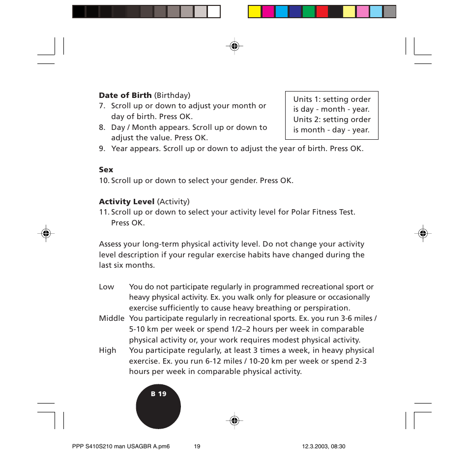 POLAR S410 User Manual | Page 21 / 94