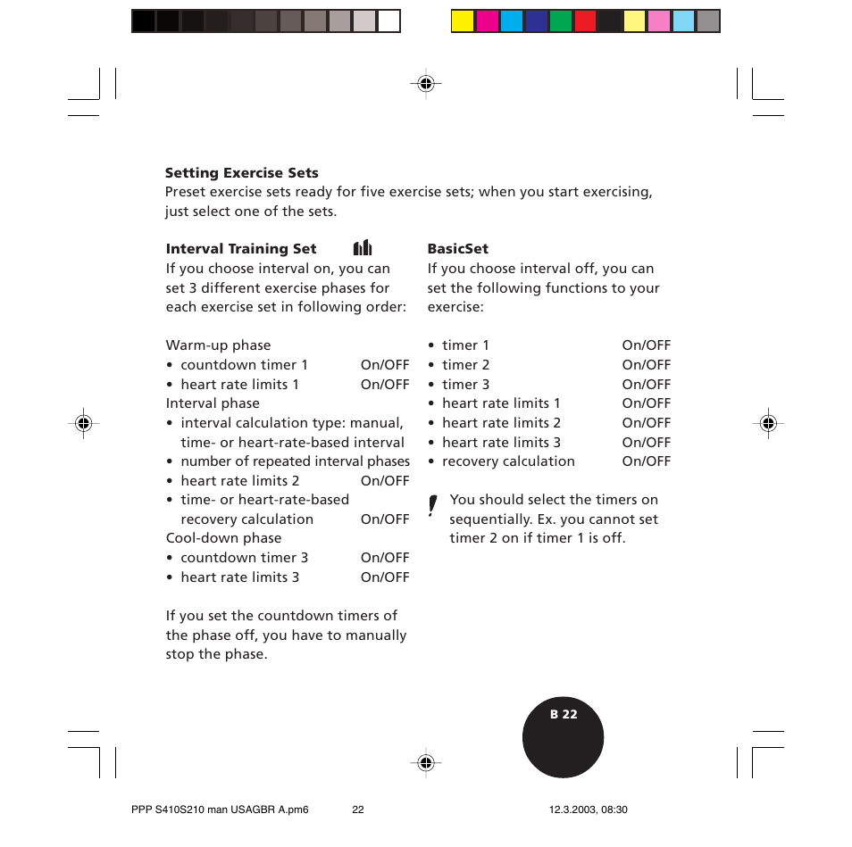 POLAR S410 User Manual | Page 24 / 94