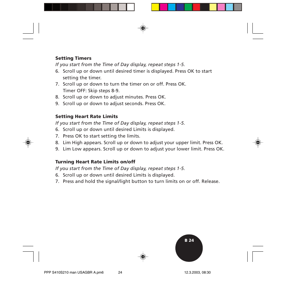 POLAR S410 User Manual | Page 26 / 94