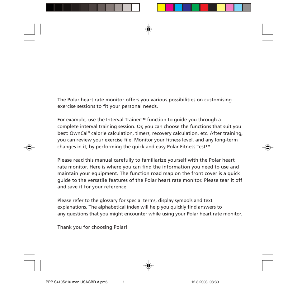 POLAR S410 User Manual | Page 3 / 94