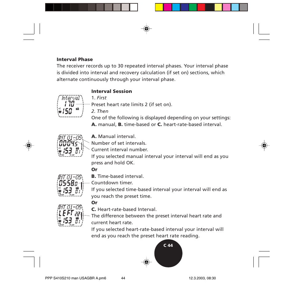 POLAR S410 User Manual | Page 46 / 94