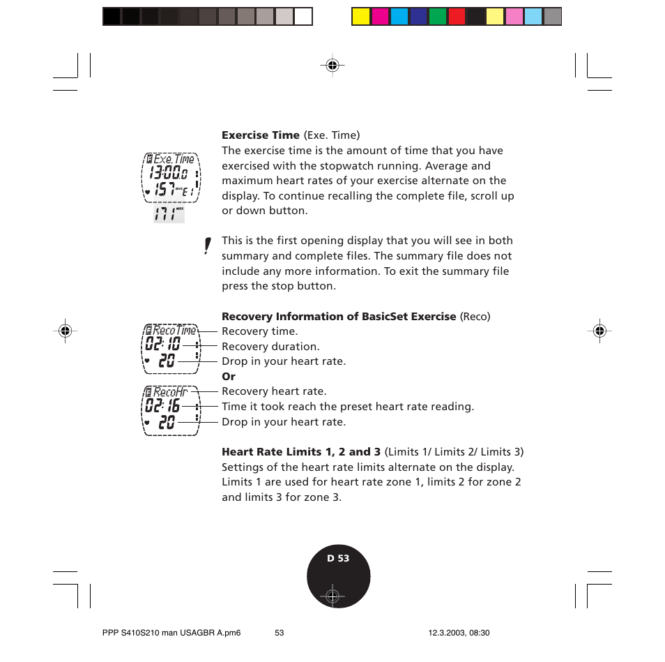 POLAR S410 User Manual | Page 55 / 94