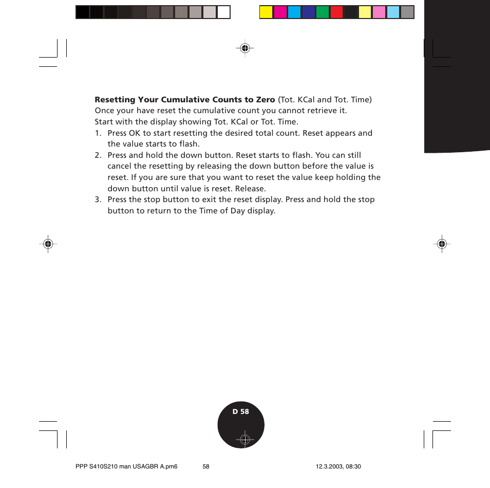 POLAR S410 User Manual | Page 60 / 94