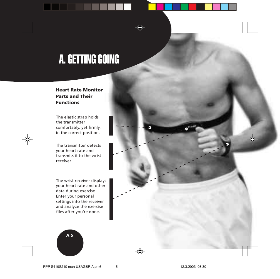 A. getting going | POLAR S410 User Manual | Page 7 / 94