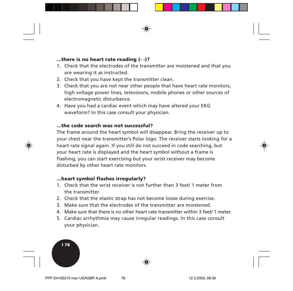 POLAR S410 User Manual | Page 80 / 94