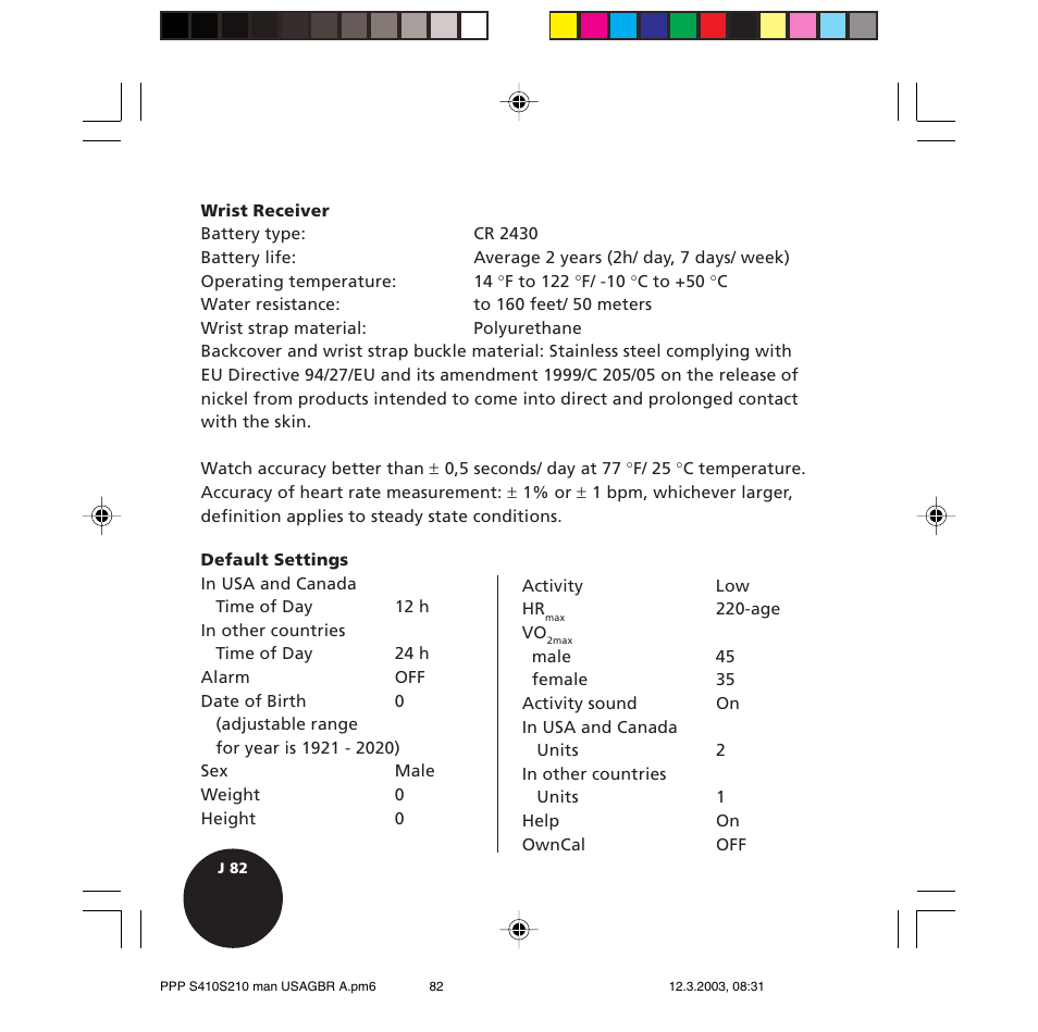 POLAR S410 User Manual | Page 84 / 94