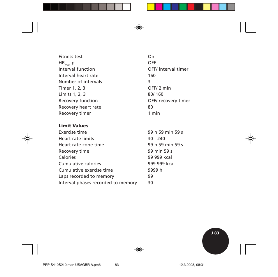 POLAR S410 User Manual | Page 85 / 94