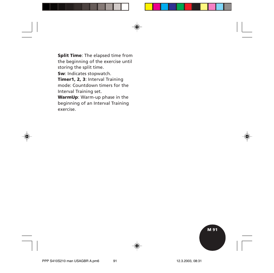 POLAR S410 User Manual | Page 93 / 94