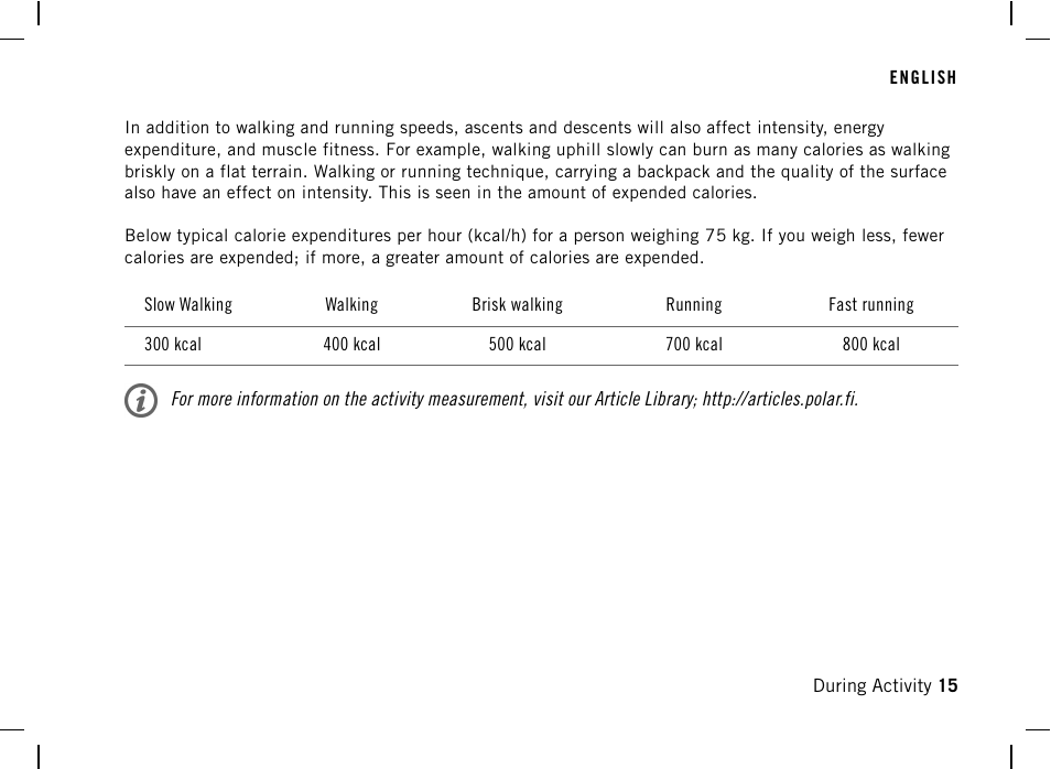 POLAR AW200 User Manual | Page 15 / 44