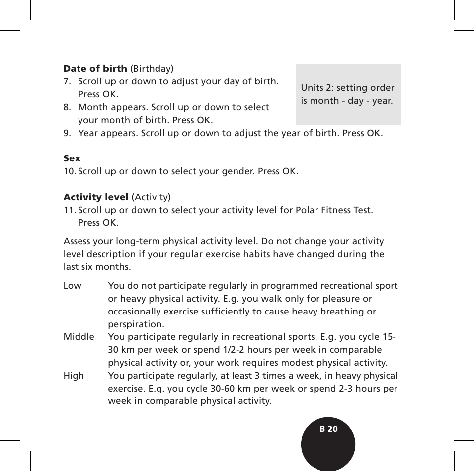 POLAR S720i User Manual | Page 22 / 122