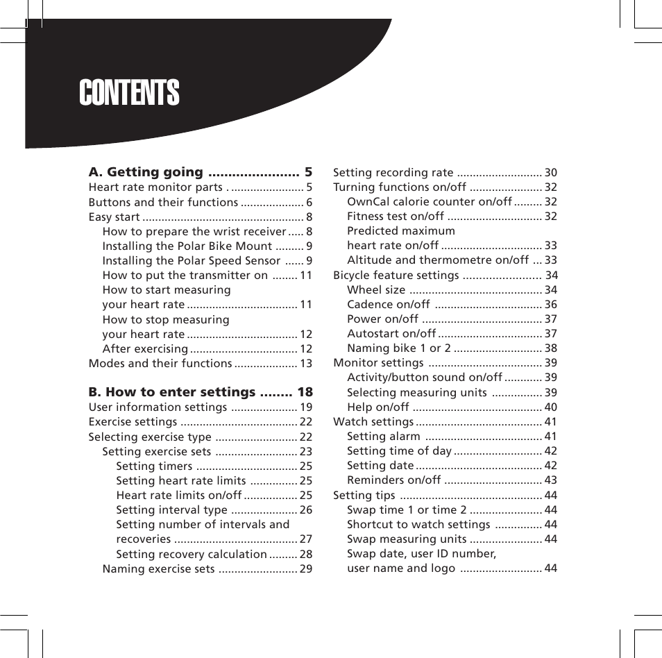 POLAR S720i User Manual | Page 4 / 122