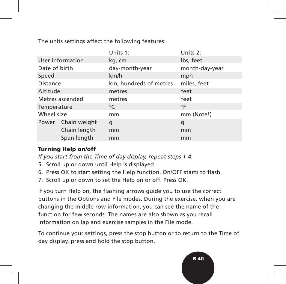 POLAR S720i User Manual | Page 42 / 122