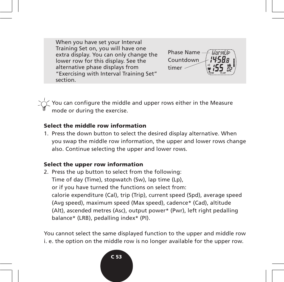 POLAR S720i User Manual | Page 55 / 122